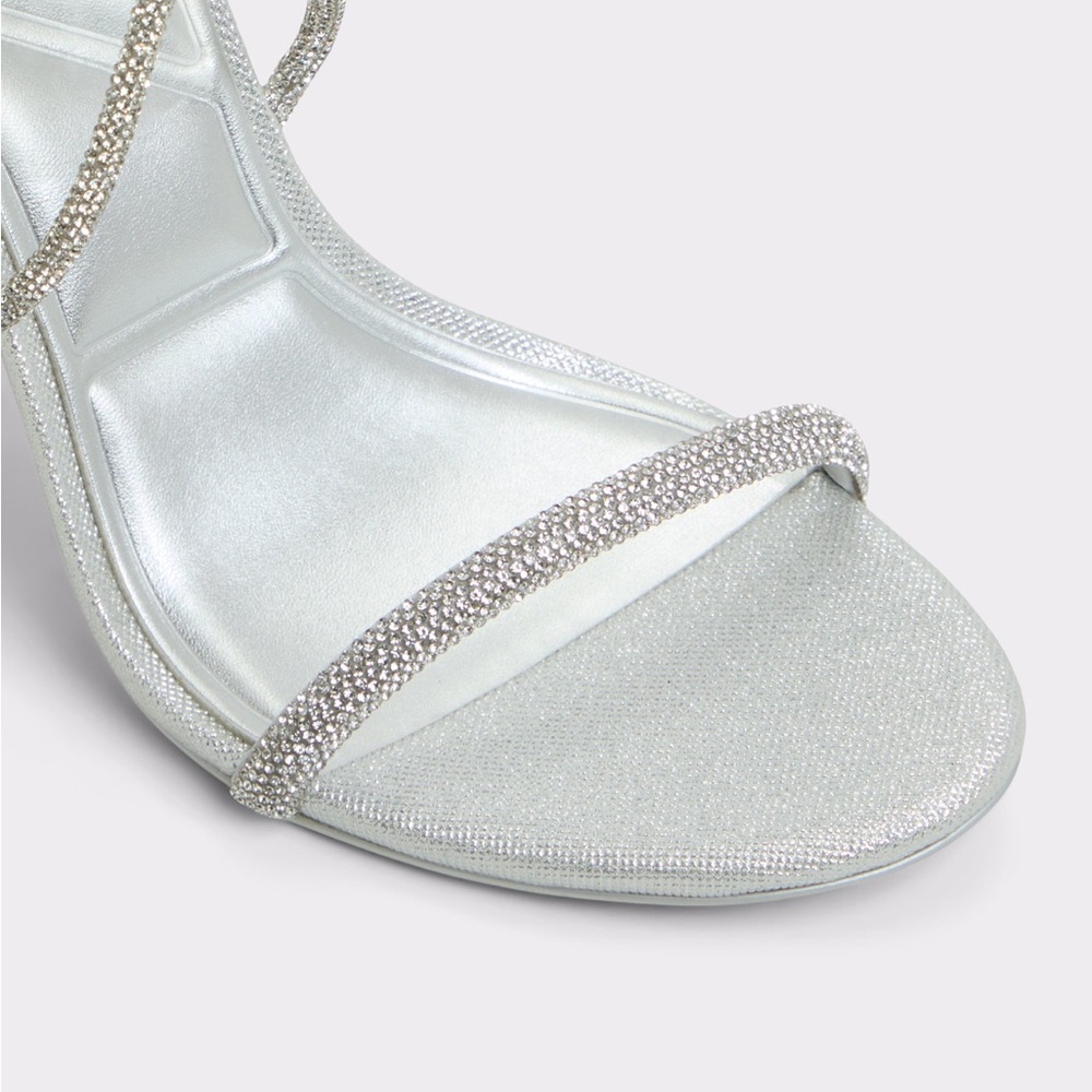 ALDO Silver Strappy Heels - Picture 5 of 15
